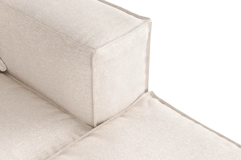 Cubo 4-sits Djup Modulsoffa med Divan i Tyg - Beige - Möbler - Soffa - Divansoffa & schäslongsoffa - 3 sits soffa med divan