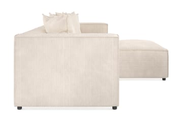 Cubo 4-sits L-formad Djup Modulsoffa med Divan i Manchester - Beige - Möbler - Soffa - Divansoffa & schäslongsoffa
