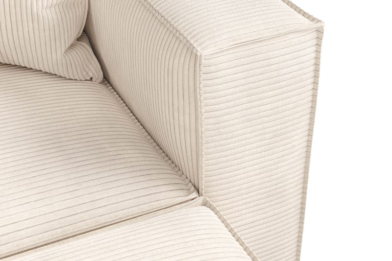 Cubo 4-sits L-formad Djup Modulsoffa med Divan i Manchester - Beige - Möbler - Soffa - Divansoffa & schäslongsoffa