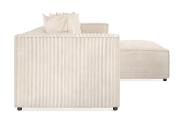 Cubo 4-sits L-formad Djup Modulsoffa med Divan i Manchester - Beige - Möbler - Soffa - Divansoffa & schäslongsoffa