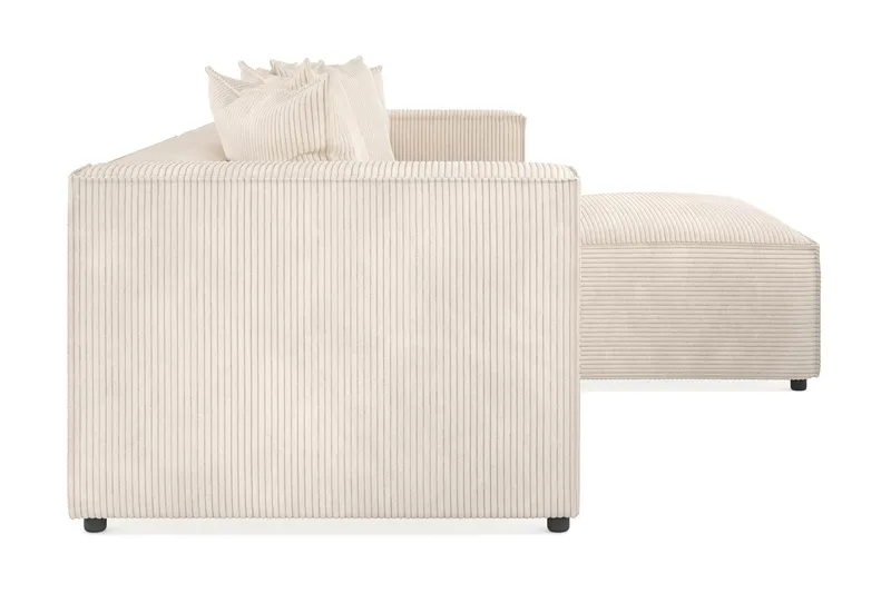 Cubo 4-sits L-formad Djup Modulsoffa med Divan i Manchester - Beige - Möbler - Soffa - Divansoffa & schäslongsoffa