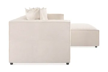 Cubo 4-sits L-formad Djup Modulsoffa med Divan i Tyg - Beige - Möbler - Soffa - Divansoffa & schäslongsoffa