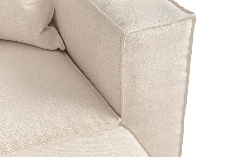 Cubo 4-sits L-formad Djup Modulsoffa med Divan i Tyg - Beige - Möbler - Soffa - Divansoffa & schäslongsoffa