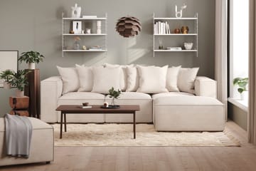 Cubo 4-sits Vändbar L-formad Djup Modulsoffa med Divan i Manchester - Beige - Möbler - Soffa - Divansoffa & schäslongsoffa - 3 sits soffa med divan