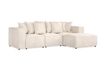 Cubo 4-sits Vändbar L-formad Djup Modulsoffa med Divan i Manchester - Beige - Möbler - Soffa - Divansoffa & schäslongsoffa - 3 sits soffa med divan