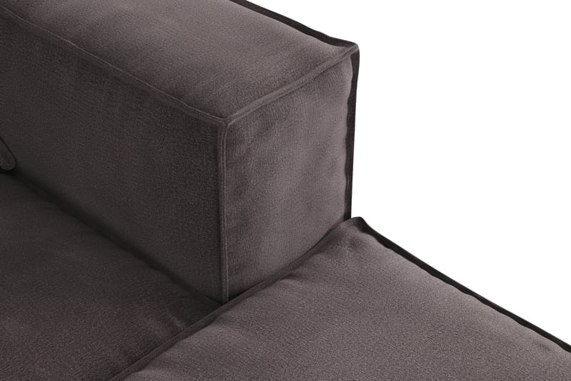 Cubo 4-sits Vändbar L-formad Djup Modulsoffa med Divan i Sammet - Mörkgrå - Möbler - Soffa - Divansoffa & schäslongsoffa - 3 sits soffa med divan