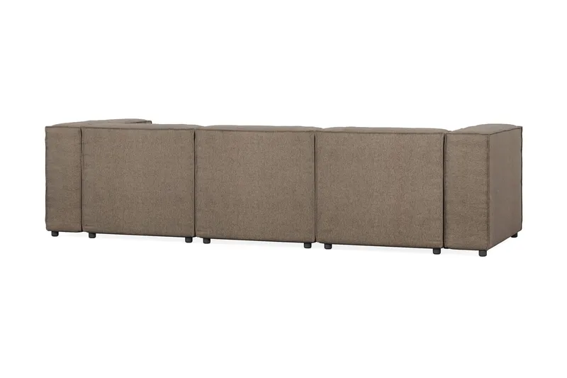 Cubo 4-sits Vändbar L-formad Djup Modulsoffa med Divan i Tyg - Grå - Möbler - Soffa - Divansoffa & schäslongsoffa - 3 sits soffa med divan