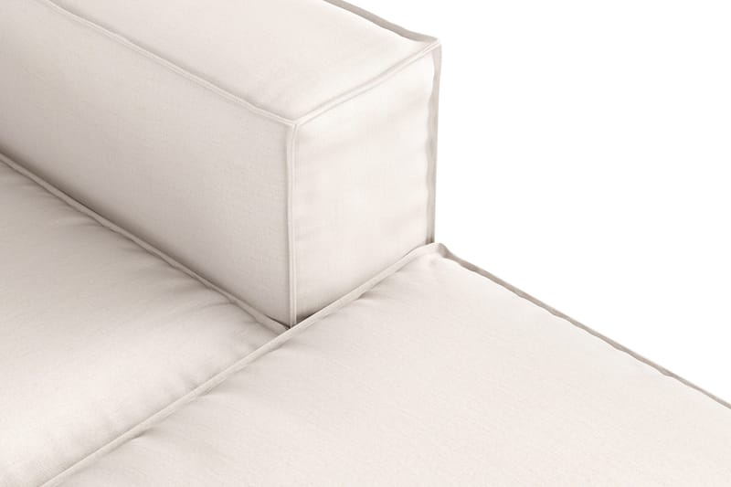 Cubo 4-sits Vändbar L-formad Djup Modulsoffa med Divan i Tyg - Vit - Möbler - Soffa - Divansoffa & schäslongsoffa - 3 sits soffa med divan