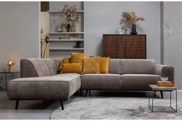 Deansh 3-Sits Soffa med Schäslong Vänster - Taupe - Möbler - Soffa - Divansoffa & schäslongsoffa - 4 sits soffa med divan