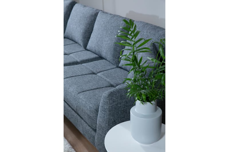 Destinye Hörnsoffa med Divan Vänster - Grå - Möbler - Soffa - Divansoffa & schäslongsoffa