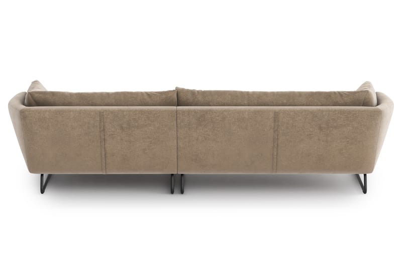 Divanbäddsoffa Gunntorp - Beige - 4 sits soffa med divan - Divansoffa & schäslongsoffa