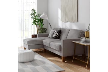 Divansoffa Bowen Grå - Novogratz - Möbler - Soffa - Divansoffa & schäslongsoffa - 3 sits soffa med divan