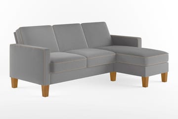 Divansoffa Bowen Grå - Novogratz - Möbler - Soffa - Divansoffa & schäslongsoffa - 3 sits soffa med divan