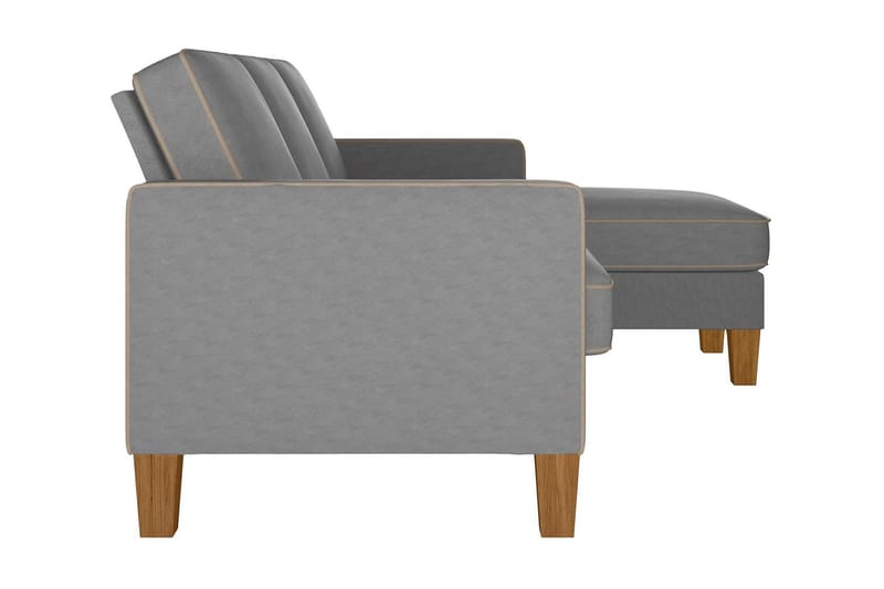 Divansoffa Bowen Grå - Novogratz - Möbler - Soffa - Divansoffa & schäslongsoffa - 3 sits soffa med divan