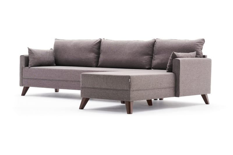 Divansoffa Burundi Höger - Brun - Möbler - Soffa - Divansoffa & schäslongsoffa - 4 sits soffa med divan