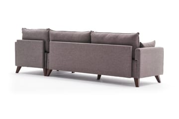 Divansoffa Burundi Höger - Brun - Möbler - Soffa - Divansoffa & schäslongsoffa - 4 sits soffa med divan