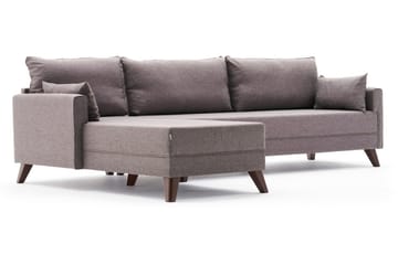 Divansoffa Burundi Vänster - Brun - Möbler - Soffa - Divansoffa & schäslongsoffa - 4 sits soffa med divan