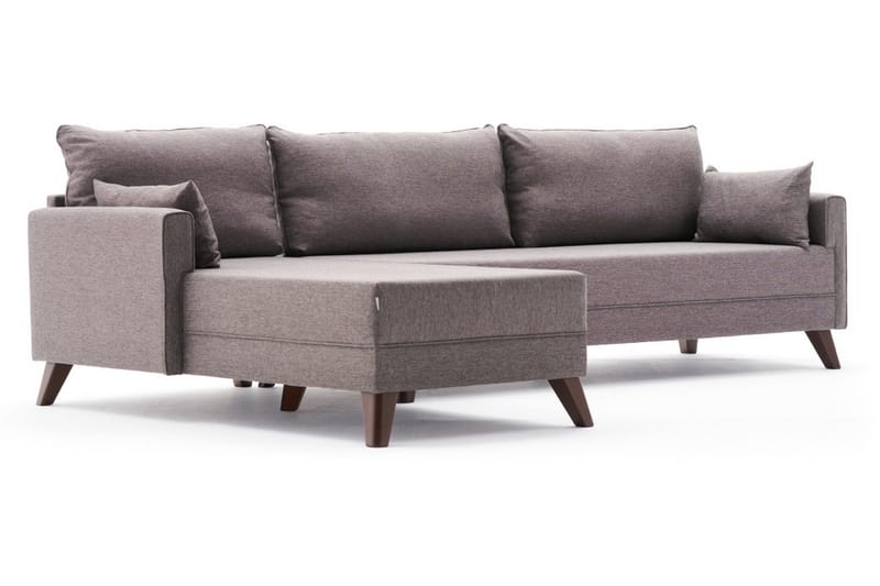 Divansoffa Burundi Vänster - Brun - Möbler - Soffa - Divansoffa & schäslongsoffa - 4 sits soffa med divan