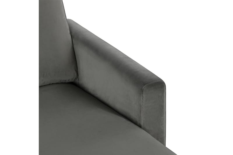 Divansoffa Chapman Grå/Sammet - Novogratz - Möbler - Soffa - Divansoffa & schäslongsoffa - 3 sits soffa med divan