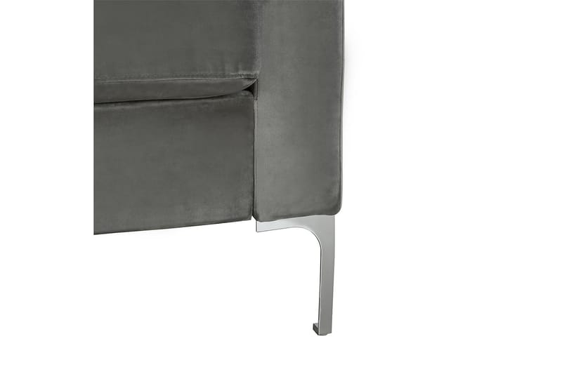 Divansoffa Chapman Grå/Sammet - Novogratz - Möbler - Soffa - Divansoffa & schäslongsoffa - 3 sits soffa med divan