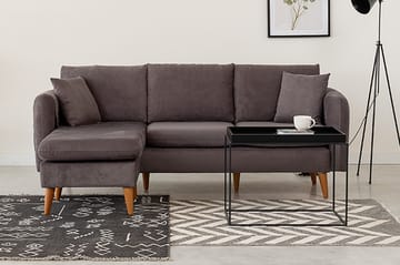 Divansoffa Franchak Vänster - Grå - Möbler - Soffa - Divansoffa & schäslongsoffa