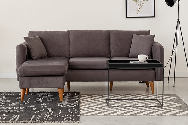 Divansoffa Franchak Vänster - Grå - Möbler - Soffa - Divansoffa & schäslongsoffa