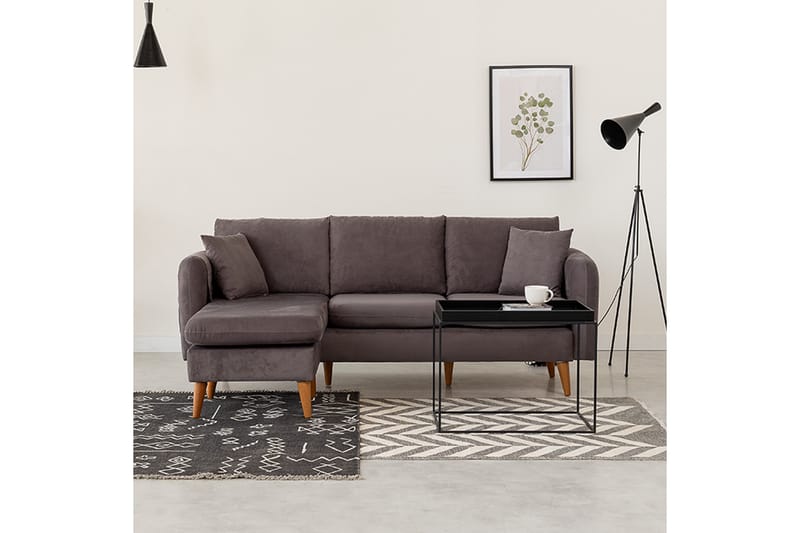 Divansoffa Franchak Vänster - Grå - Möbler - Soffa - Divansoffa & schäslongsoffa