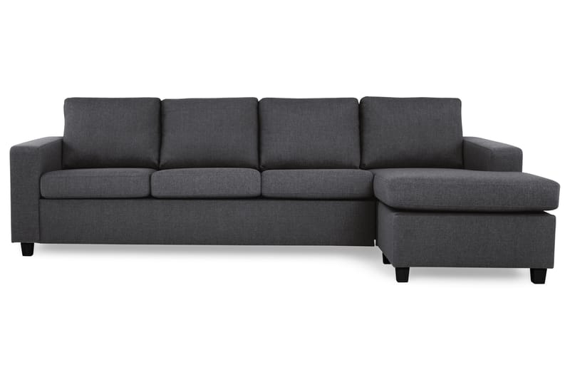 Divansoffa Nevada 4-sits Vändbar - Mörkgrå - Möbler - Soffa - Divansoffa & schäslongsoffa - 4 sits soffa med divan