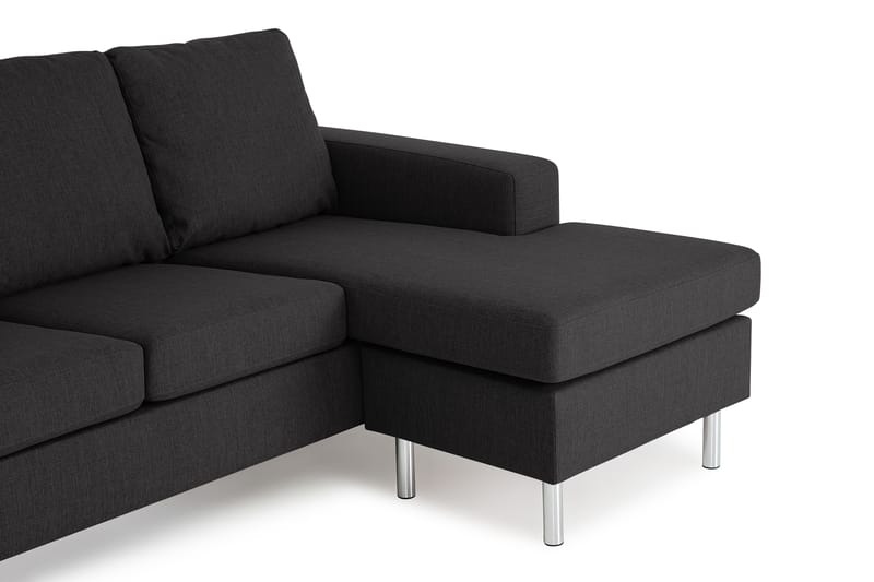 Divansoffa Newton 3-sits Vändbar - Grå - 3 sits soffa med divan - Divansoffa & schäslongsoffa