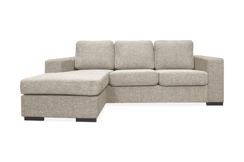 Divansoffa Rodrigo 3-sits Vändbar - Beige - 3 sits soffa med divan - Divansoffa & schäslongsoffa