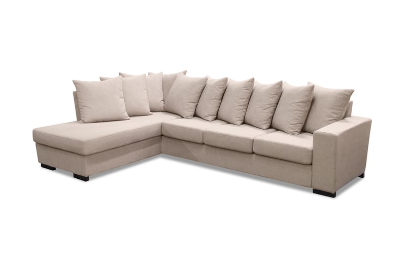 Divansoffa Rodrigo 4-sits Vänster Kuvertkuddar - Beige - Möbler - Soffa - Divansoffa & schäslongsoffa - 4 sits soffa med divan