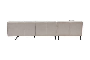Divansoffa Tijuca Vänster - Beige/Svart - Möbler - Soffa - Divansoffa & schäslongsoffa - 4 sits soffa med divan