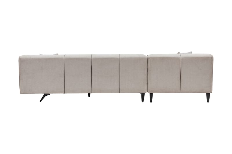 Divansoffa Tijuca Vänster - Beige/Svart - 4 sits soffa med divan - Divansoffa & schäslongsoffa