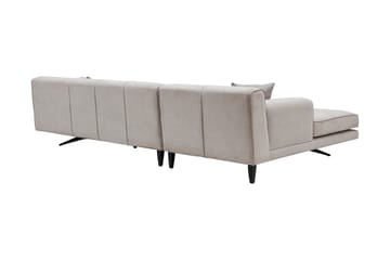 Divansoffa Tijuca Vänster - Beige/Svart - Möbler - Soffa - Divansoffa & schäslongsoffa - 4 sits soffa med divan