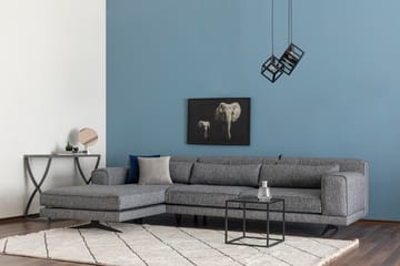 Divansoffa Tijuca Vänster - Grå/Svart - Möbler - Soffa - Divansoffa & schäslongsoffa - 4 sits soffa med divan