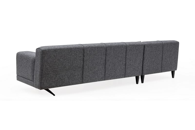Divansoffa Tijuca Vänster - Grå/Svart - Möbler - Soffa - Divansoffa & schäslongsoffa - 4 sits soffa med divan