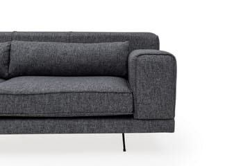 Divansoffa Tijuca Vänster - Grå/Svart - Möbler - Soffa - Divansoffa & schäslongsoffa - 4 sits soffa med divan