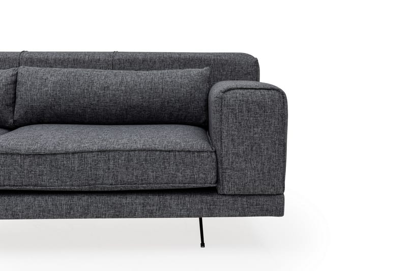 Divansoffa Tijuca Vänster - Grå/Svart - Möbler - Soffa - Divansoffa & schäslongsoffa - 4 sits soffa med divan