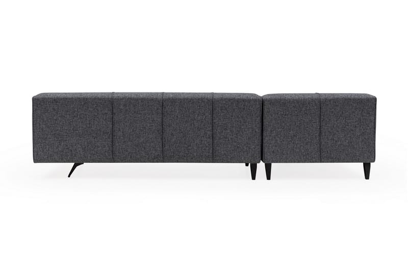 Divansoffa Tijuca Vänster - Grå/Svart - Möbler - Soffa - Divansoffa & schäslongsoffa - 4 sits soffa med divan