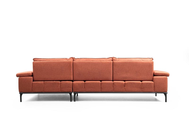 Divansoffa Vidueiros - Orange - 4 sits soffa med divan - Divansoffa & schäslongsoffa