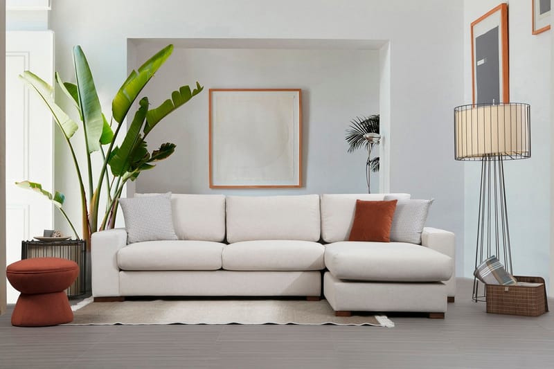 Divansoffa Portiella - Beige - Möbler - Soffa - Divansoffa & schäslongsoffa