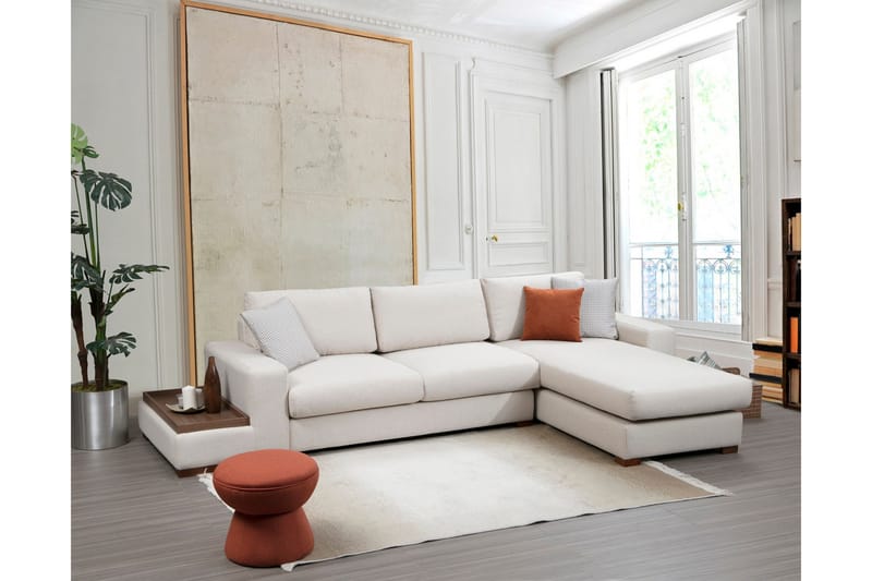 Divansoffa Portiella - Beige - Möbler - Soffa - Divansoffa & schäslongsoffa