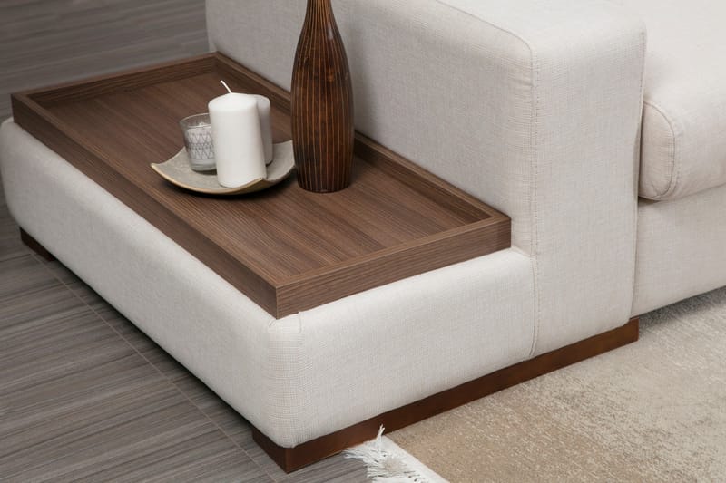 Divansoffa Portiella - Beige - Möbler - Soffa - Divansoffa & schäslongsoffa