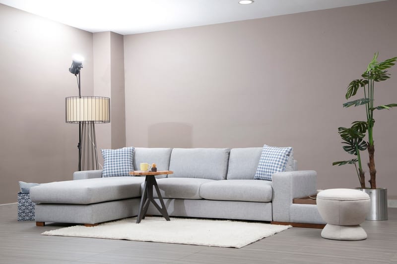 Divansoffa Portiella - Grå - Möbler - Soffa - Divansoffa & schäslongsoffa