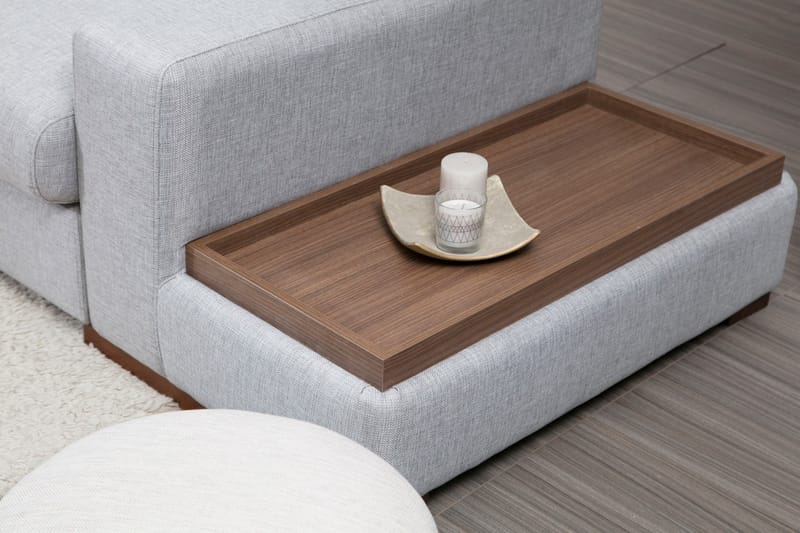Divansoffa Portiella - Grå - Möbler - Soffa - Divansoffa & schäslongsoffa