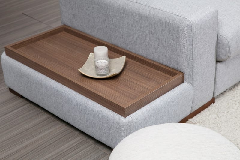 Divansoffa Portiella - Grå - Möbler - Soffa - Divansoffa & schäslongsoffa