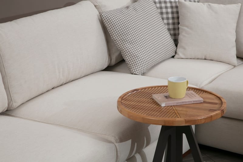 Divansoffa Portiella - Beige - Divansoffa & schäslongsoffa