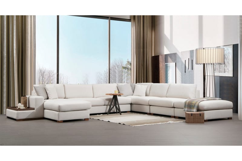 Divansoffa Portiella - Beige - Möbler - Soffa - Divansoffa & schäslongsoffa