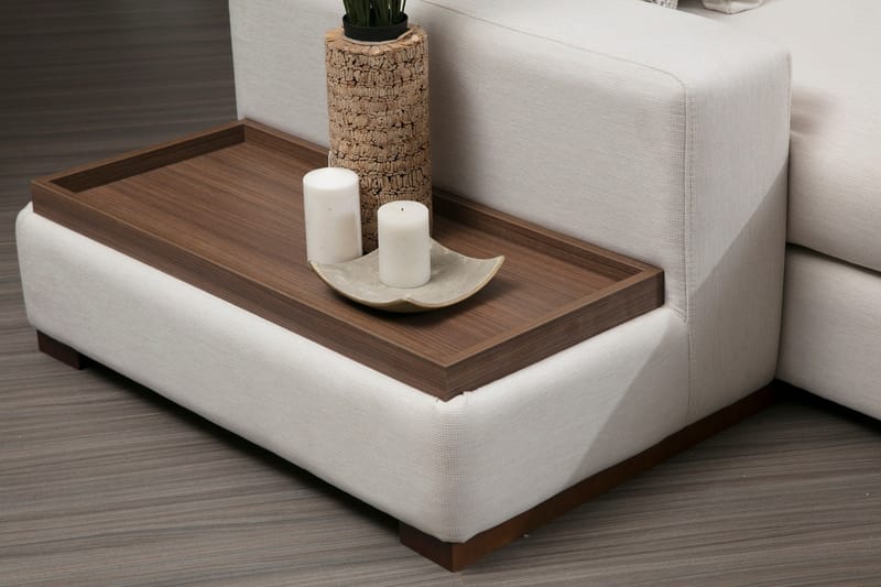 Divansoffa Portiella - Beige - Möbler - Soffa - Divansoffa & schäslongsoffa