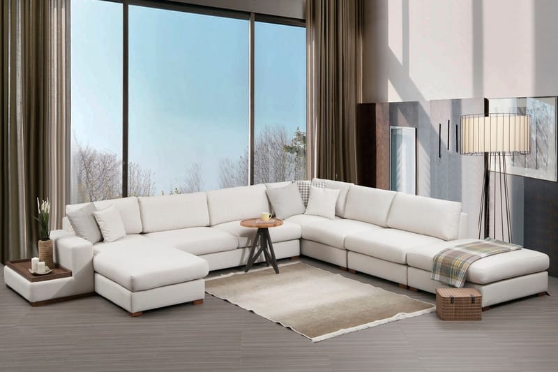 Divansoffa Portiella - Beige - Möbler - Soffa - Divansoffa & schäslongsoffa